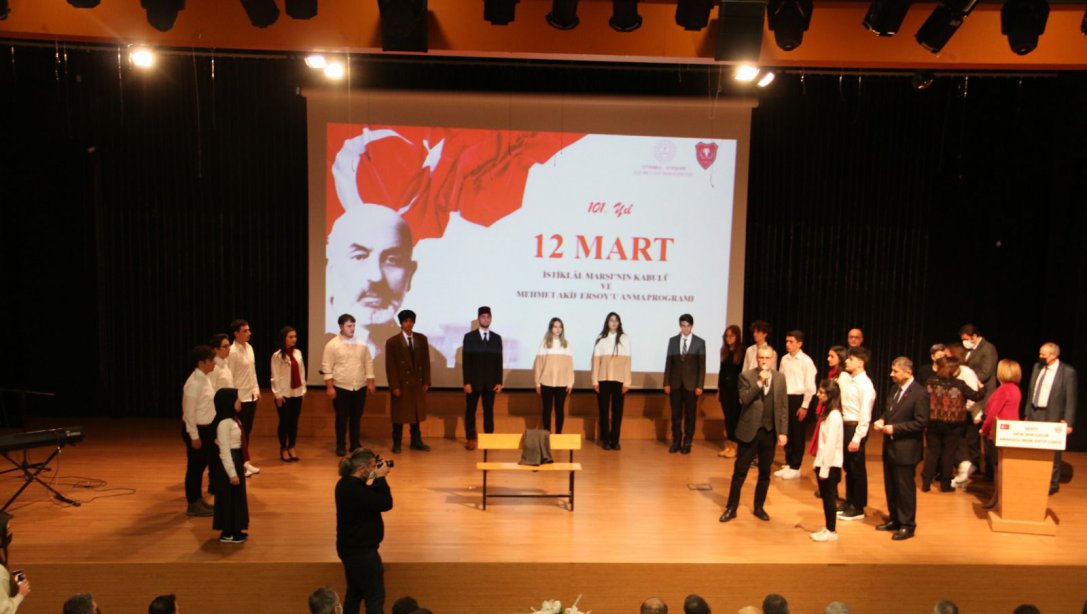 12 Mart İstiklal Marşımızın Kabulü ve Mehmet Akif ERSOY'u Anma Programımız, Ataşehir Anadolu Lisesinde Gerçekleştirildi